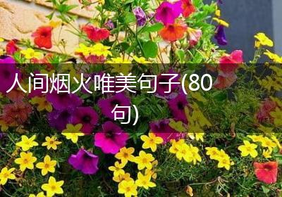 人间烟火唯美句子(80句)
