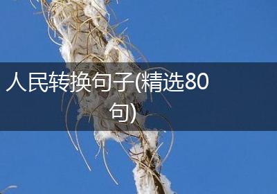 人民转换句子(精选80句)