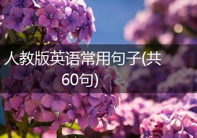 人教版英语常用句子(共60句)