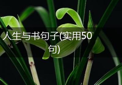 人生与书句子(实用50句)
