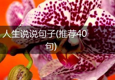 人生说说句子(推荐40句)