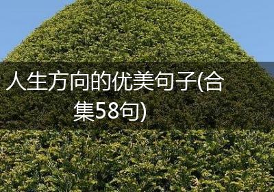 人生方向的优美句子(合集58句)