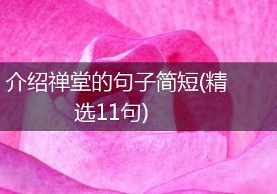 介绍禅堂的句子简短(精选11句)