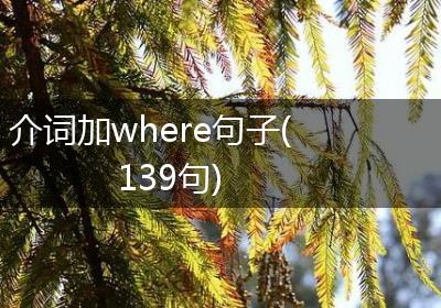 介词加where句子(139句)