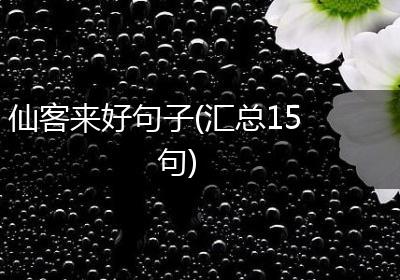 仙客来好句子(汇总15句)