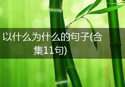 以什么为什么的句子(合集11句)