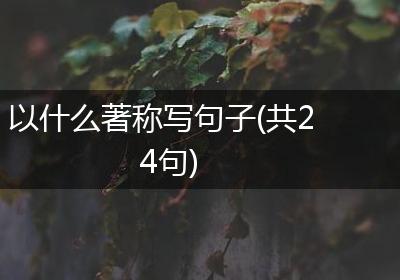 以什么著称写句子(共24句)