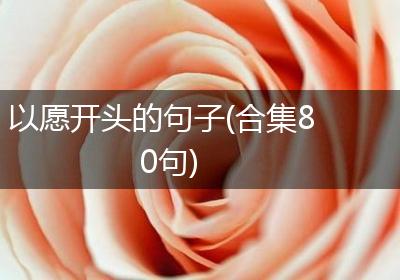 以愿开头的句子(合集80句)