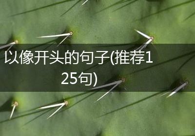 以像开头的句子(推荐125句)