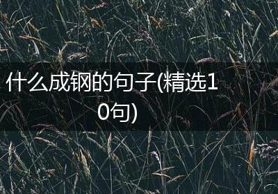 什么成钢的句子(精选10句)
