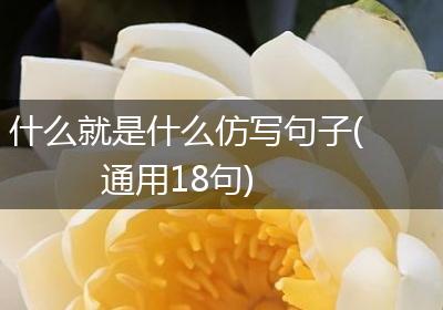 什么就是什么仿写句子(通用18句)