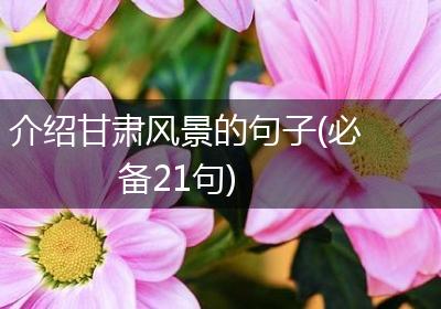 介绍甘肃风景的句子(必备21句)