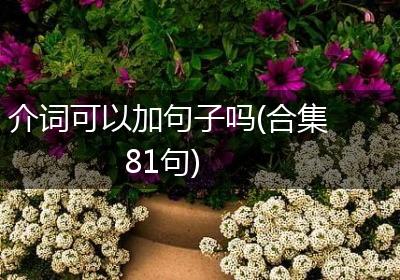 介词可以加句子吗(合集81句)