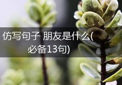仿写句子 朋友是什么(必备13句)