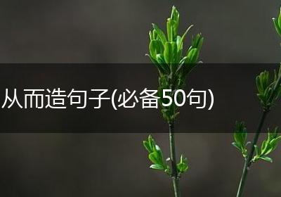 从而造句子(必备50句)