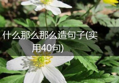 什么那么那么造句子(实用40句)