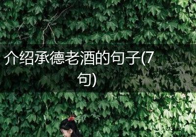 介绍承德老酒的句子(7句)