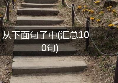 从下面句子中(汇总100句)