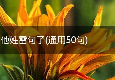 他姓雷句子(通用50句)