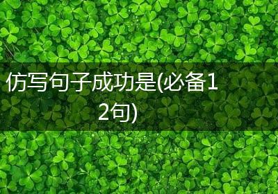 仿写句子成功是(必备12句)