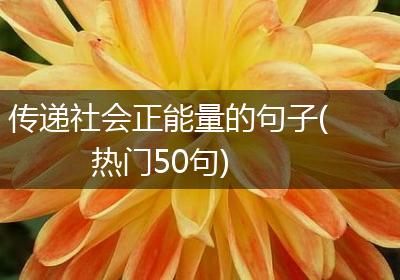 传递社会正能量的句子(热门50句)