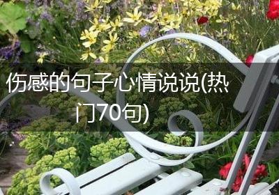 伤感的句子心情说说(热门70句)