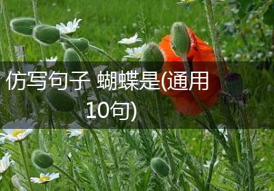 仿写句子 蝴蝶是(通用10句)