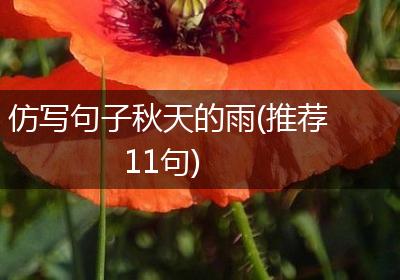 仿写句子秋天的雨(推荐11句)