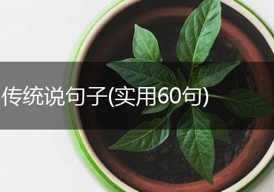 传统说句子(实用60句)
