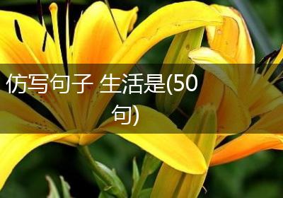 仿写句子 生活是(50句)