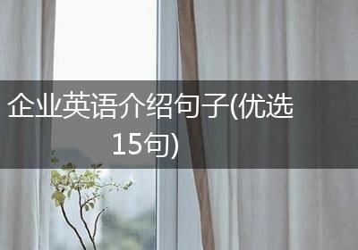 企业英语介绍句子(优选15句)