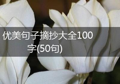 优美句子摘抄大全100字(50句)