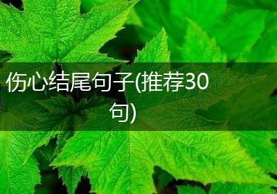 伤心结尾句子(推荐30句)