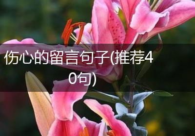 伤心的留言句子(推荐40句)