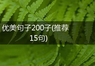 优美句子200子(推荐15句)