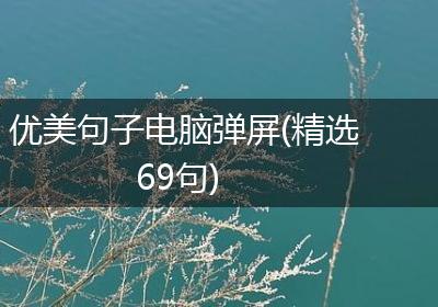 优美句子电脑弹屏(精选69句)