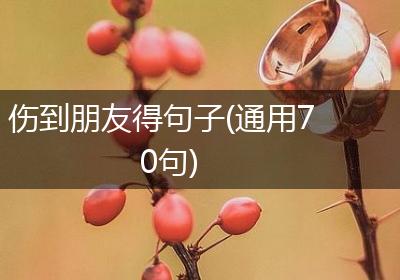 伤到朋友得句子(通用70句)