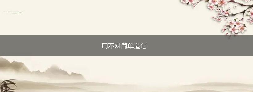 用不对简单造句,第1张