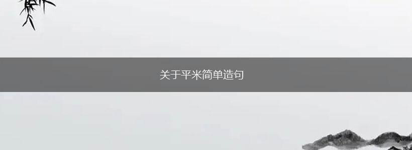 关于平米简单造句,第1张