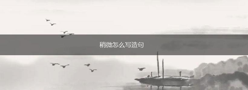 稍微怎么写造句,第1张