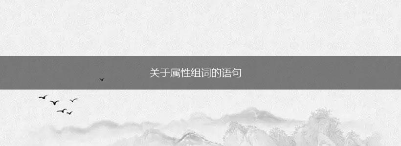 关于属性组词的语句,第1张