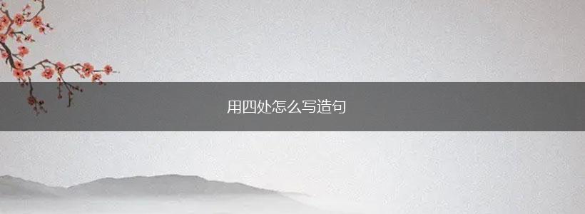 用四处怎么写造句,第1张