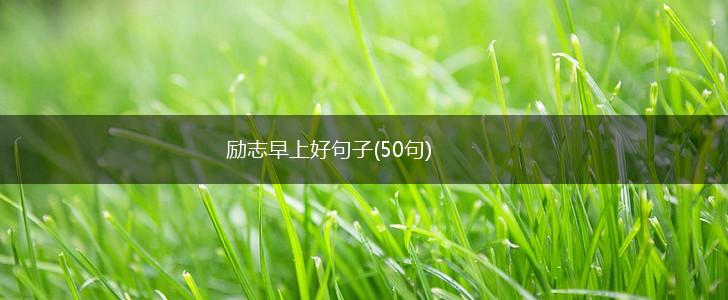 励志早上好句子(50句),第1张
