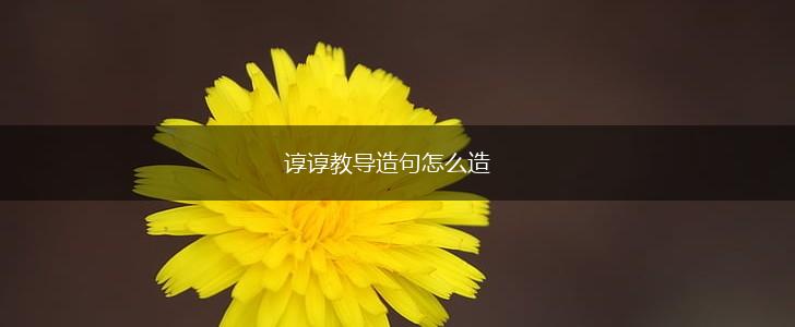 谆谆教导造句怎么造,第1张