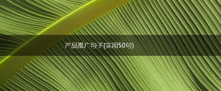 产品推广句子(实用50句),第1张