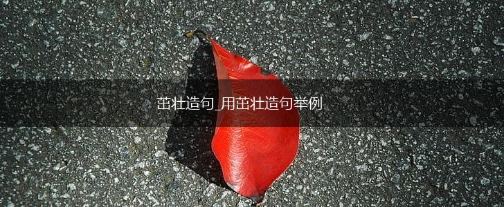 茁壮造句_用茁壮造句举例,第1张