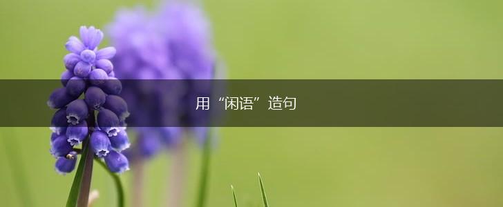 用“闲语”造句,第1张