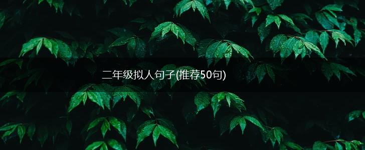 二年级拟人句子(推荐50句),第1张