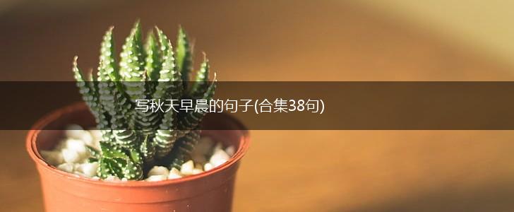 写秋天早晨的句子(合集38句),第1张