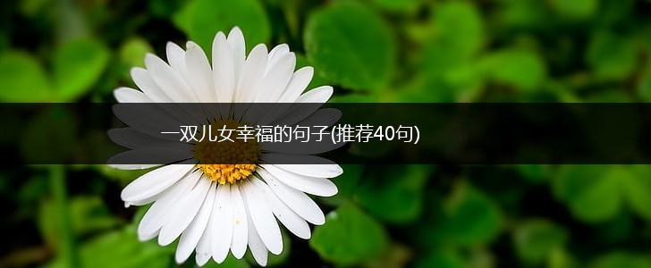 一双儿女幸福的句子(推荐40句),第1张